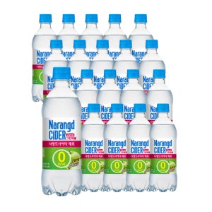동아오츠카 나랑드 사이다 제로 그린애플 500ml x 24페트 음료수 탄산음료
