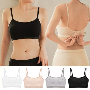 핑크앤다이아 순면 데이즈브라 속옷세트 후크 노와이어 브라렛 편한 스포츠 브라탑 패드일체형