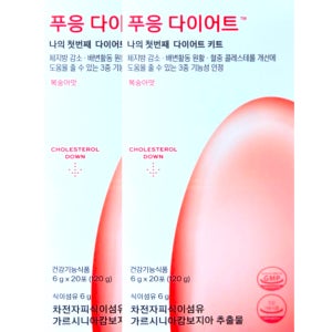 닥터블릿 푸응 다이어트 복숭아맛 푸웅 6g x 20포 2박스 20일분