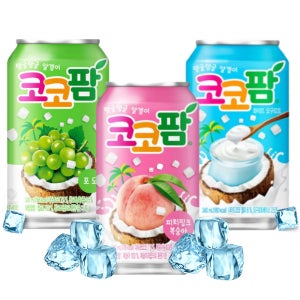 코코팜 피치핑크 복숭아 화이트요구르트 포도 뚱캔 캔음료 음료수 340ml 8캔+8캔+8캔