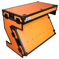 [디제이테이블] Prox Z shape table, Orange on Black w/ Wheels