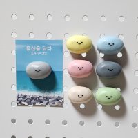 [울산관광기념품]반려몽돌 도자기 마그넷 바다 자석 핸드메이드 귀여운 선물 걱정인형 소품