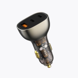 지니비 3포트 80W 차량용 충전기 시거잭 PD QC4.0 엠비언트 라이트