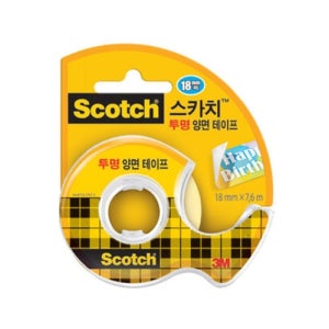 3M 스카치 투명 양면테이프 디스펜서 237 (18mmX7.6m) 1개