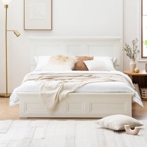 인홈 클래식 퀸 침대 프레임 q 수납 호텔 신혼 평상형 서랍형 우레탄도장