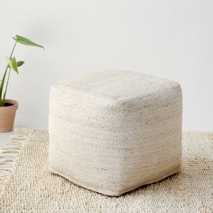 마켓비 MACOCO 핸드메이드푸프 사각 40x40 BJP07W 화이트