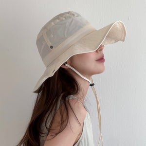 고프걸 턱끈 벙거지모자 남성 여성 버킷햇 챙넓은모자 물놀이