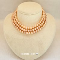 7mm Coral pearl Chocker Necklace(내추럴 코랄컬러 초커형 목걸이)