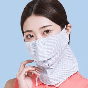여름 골프 지지미 풀커버 마스크 냉감 쿨 자외선 차단 여성 얼굴 햇빛가리개 러닝