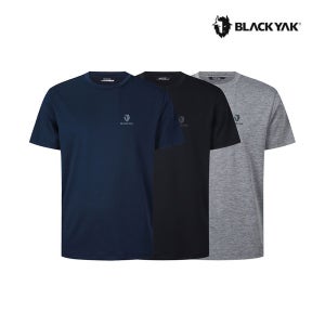 블랙야크 남녀 공용 라운드 트리플 반팔티 3PACK 기능성 기본형 티셔츠 1BYRTXU901