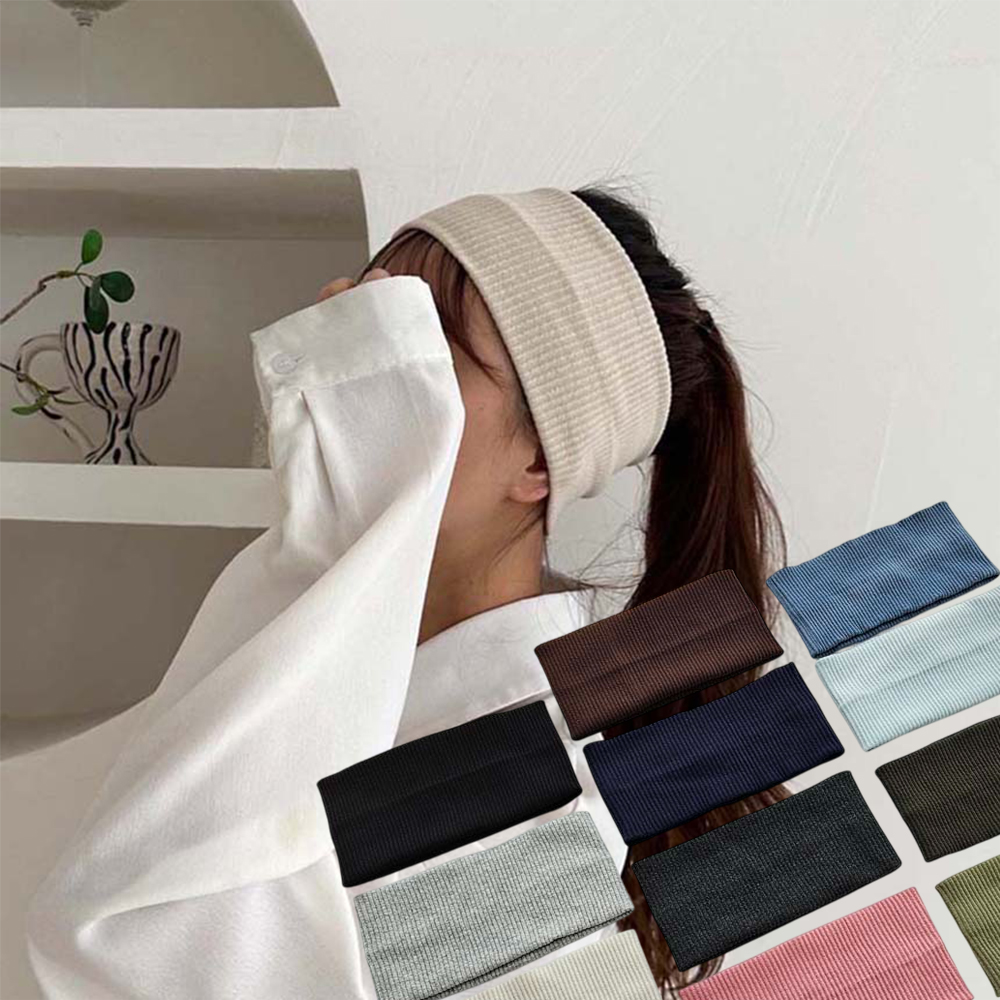 헤어밴드 넓은 면 운동 땀흡수 러닝 헤어밴드 반다나 터번
