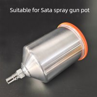 SATA100/1000/1500/5500 스프레이 건 상부 탱크 공급 냄비에 적합 600ML 페인트 알루미늄 냄비 누출없이 밀봉