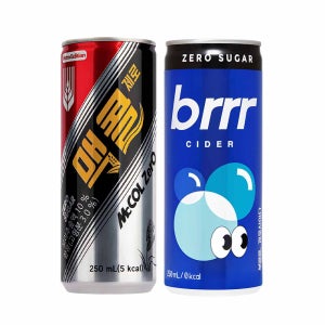 일화 맥콜 제로 + 부르르 제로사이다 250ml X 각30캔 (총60캔)