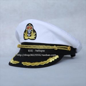 승무원 모자 비행모 크라운 레트로 남성과 여성 해군 캡틴 요트 선원 유니폼 나이트 클럽
