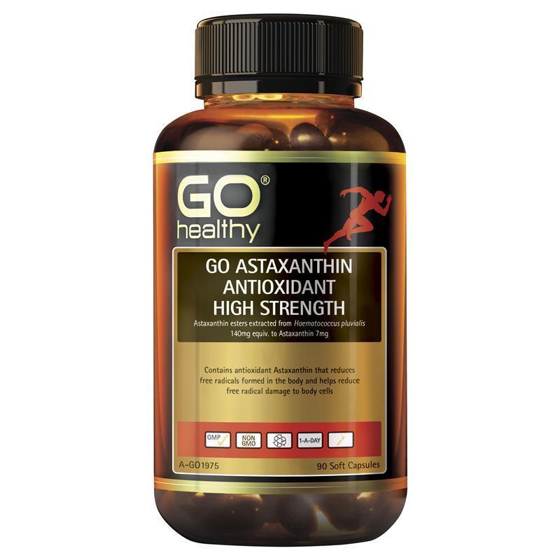 <b>GO Healthy</b> Astaxanthin Antioxidant High Strength 고헬시 아스타잔틴 안티옥시던트 하이 스트렝스 90캡슐
