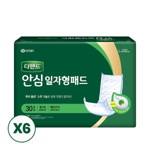 [도착보장] 디펜드 안심 성인 속기저귀 일자형 패드 FREE(One size), 30개입, 6팩