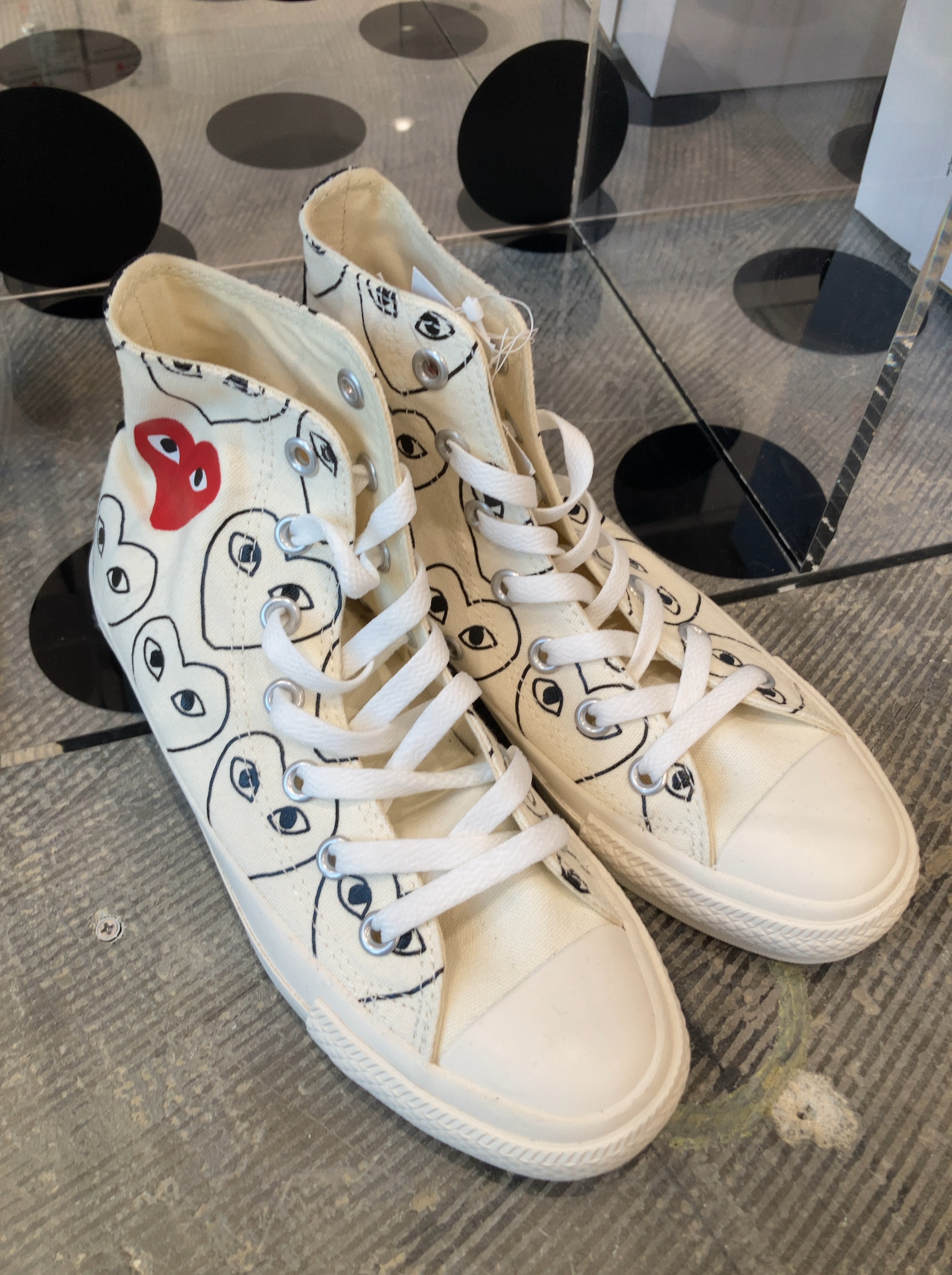 꼼데가르송 PLAY COMME des GARÇONS 컨버스 척 테일러 하이 (화이트)