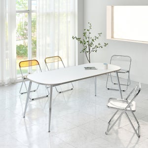 플랜비 컴퓨터 노트북 책상 서재 거실 테이블 1600 화이트