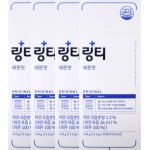 링티 수분 충전 비타민C 보충 레몬맛 11.6g x 10포 x 4박스 40일분