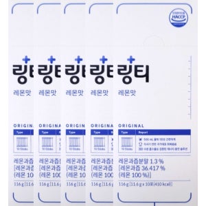 링티 수분 충전 비타민C 보충 레몬맛 11.6g x 10포 x 5박스 50일분