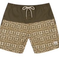 데우스 DEUS EX MACHINA 보드숏 반바지 SANDBAR BREEZE BLOCKS BOARDSHORT - DARK OLIVE