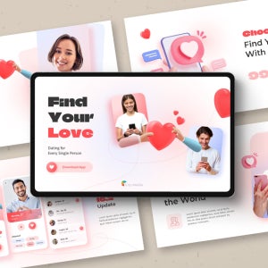 사랑 찾기 데이트 앱 파워포인트 PPT 템플릿 (데이트 어플, 어플리케이션, 데이팅, 커플 매칭, 결혼, 솔로, 소셜네트워크, 결혼 정보 )