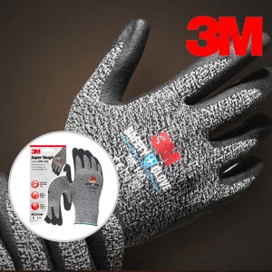 3M 슈퍼터프 라텍스 화이트 블랙 멜란지 캠핑 고급 작업 물류 코팅 장갑 1개입