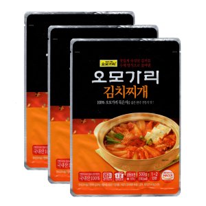 오모가리 김치찌개 500gx3봉 국내산 묵은지 프랜차이즈 식자재 밀키트
