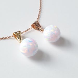 14k 오팔 목걸이 펜던트 메달