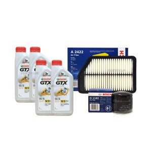아반떼MD 1.6LPi 엔진오일세트 캐스트롤GTX(4L)+필터1182-2422