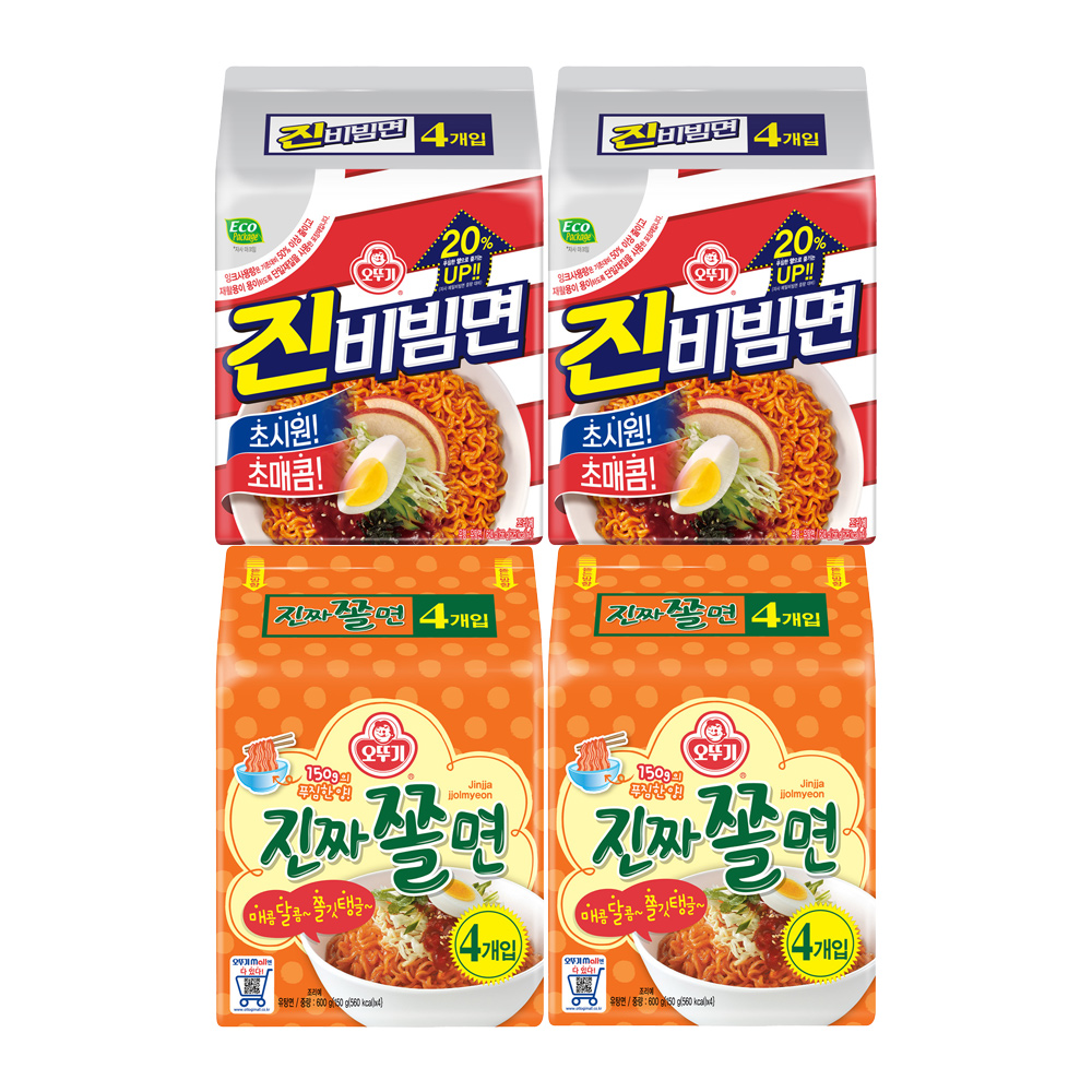 오뚜기 진비빔면 156g, 8개, (4개입 X 2팩) (4,770원) (와우무배)