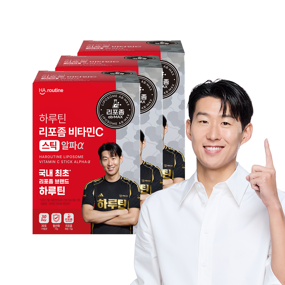 [손흥민 PICK] 하루틴 리포좀 비타민C 스틱 알파α 30포, 3개