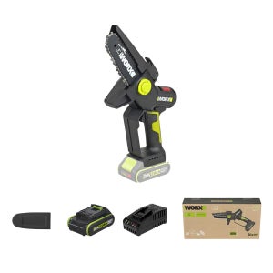 웍스 충전 미니 체인톱 20V 2.0Ah 배터리1개 BL WD331 전기톱