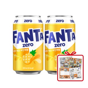 환타 파인애플 제로 CAN 350ml 24개 + 조앤프랜즈 굿즈 세트 (옵션선택)