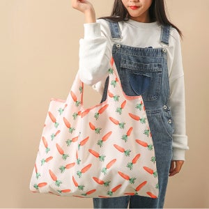 휴대용 장바구니 접이식 시장가방 특대형 에코백 로고인쇄 당근