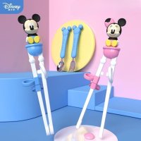 디즈니 공식 미키 미니마우스 보조 연습 수저세트 젓가락 수저