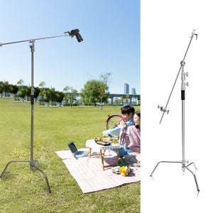 카메라 삼각대 유튜브 수직 촬영 거치대 스마트폰 항공샷 C스탠드 탑뷰 세트