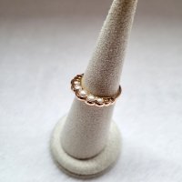 5 pearls & 14k gold ring