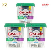 [2개세트] 케스케이드 플래티넘 식기세척기 Cascade 세제 올인원 타블렛 92개