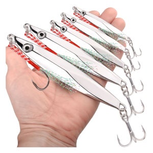 행운을파는낚시 비대칭 크롬 메탈지그 10g 롱지그 쇼어지깅 참치 농어 삼치 우럭 갈치