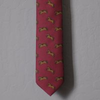 [관부가세 포함] 드레익스 타이 Drake’s Greyhound Print Madder Silk Tie