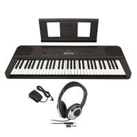 YAMAHA PSR-E360DW 헤드폰 세트 61 건반 다크 월넛 터치 응답 야마하