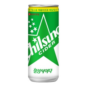 [중앙몰] 칠성 사이다 245ml 30캔 탄산 음료수 캔음료 업소용