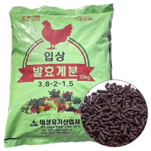 입상 발효 계분 10Kg (펠렛 발효계분 텃밭거름 조경 과수 퇴비)