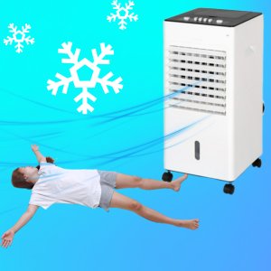 더위앤 2세대 이동식 에어쿨러 냉풍기 사무실 냉방기 에어컨선풍기 가정용 더블냉각시스템