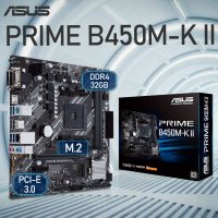 AM4 ASUS PRIME B450M-K II 메인보드 AMD Ryzen 2rd DDR4 32GB 3200MHz PCle 3.0 SSD M.2 B450 Placa-me Micro