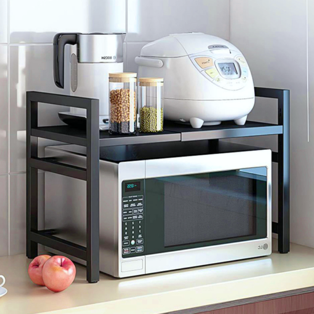 2단 전자레인지 선반 전자렌지 이케아 렌지대 다이 광파 오븐 전기밥솥 거치대 레일 틈새