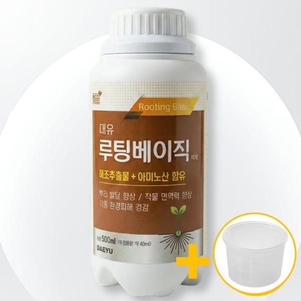 뿌리발근제 대유 루팅베이직 500ml 발근 촉진제 영양제 고추 다육이