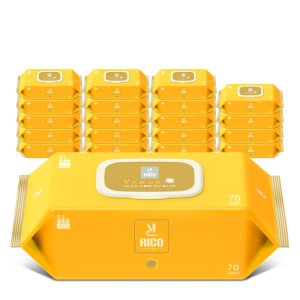 리꼬 83gsm 저자극 아기물티슈 비너스 골드 70매, 20개