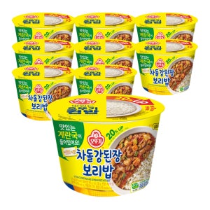 오뚜기 컵밥 차돌강된장보리밥+즉석 계란국 315g 9개